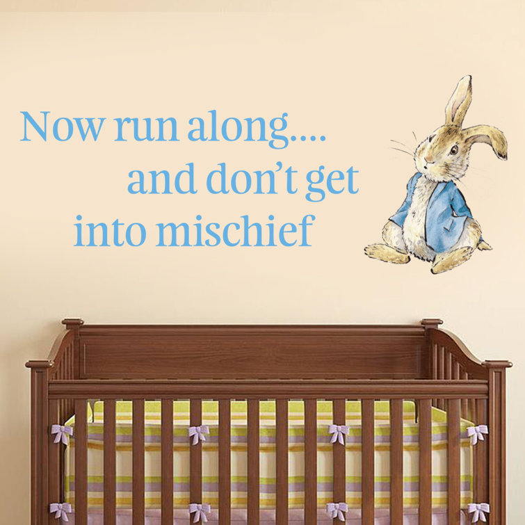 Ebern Designs Peter Rabbit "Don't Get Into Mischief" Wall Sticker